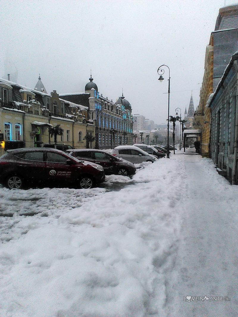 Снег в январе в Батуми