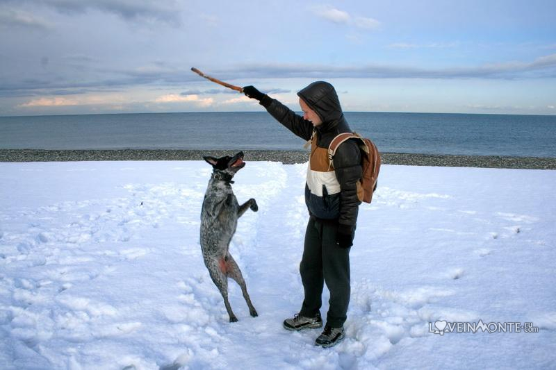 Пляж Батуми зимой